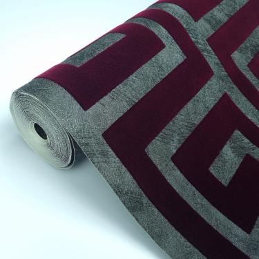 Imagem de Papel de Parede Aveludado Geométrico DK-0111 - 0,53X10m ( ± 3%)