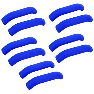 Imagem de CHICIRIS Capa de alavanca de freio de bicicleta, tampa de alavanca de freio de bicicleta azul de alta resistência para bicicleta de engrenagem fixa