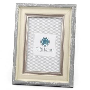 Imagem de Porta retrato amadeirado com detalhe rose gold 15x20