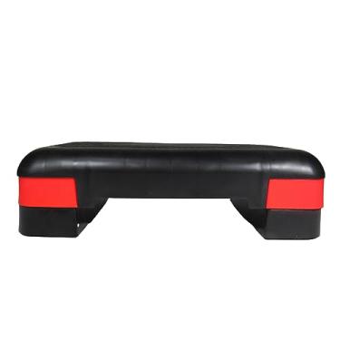 Imagem de Step Antiderrapante Ajuste Altura Treino Funcional Aeróbico Fit (Preto com laranja)
