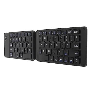 Imagem de Teclado dobrável de bolso fino, teclado dobrável, ergonômico, luxuoso, dobrável, confortável, sensível para notebook (preto)