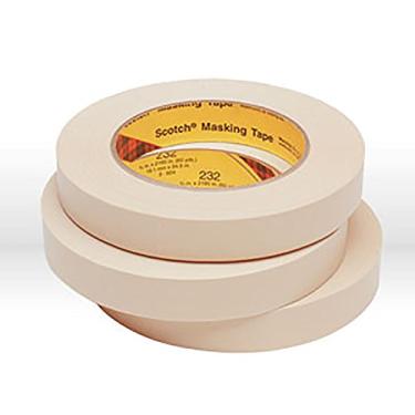 Imagem de 3M Scotch 232 fita adesiva de crepe de alto desempenho, temperatura de desempenho de 250 graus F, 27 lbs/em resistência à tração, 55 m de comprimento x 18 mm de largura, bronze