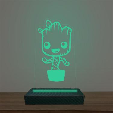 Imagem de Luminária Led 3d Baby Groot Abajur Luxo