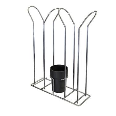 Imagem de Suporte Copo Descartável 50 80ml e 180 200ml Porta Copos Colheres Cafe Organizador Preto