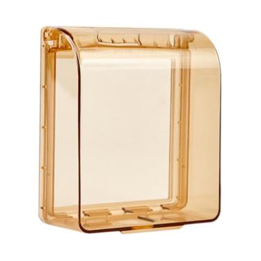 Imagem de Gralara Tampa de Tomada Elétrica, Capa Protetora de Interruptor, Tipo 86, Tomada para Cozinha, Hotel, Oficina, Interior, Marrom, Tamanho real