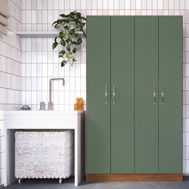 Imagem de Armário Multiuso Rivera 4 Portas Cor Freijó/oliva