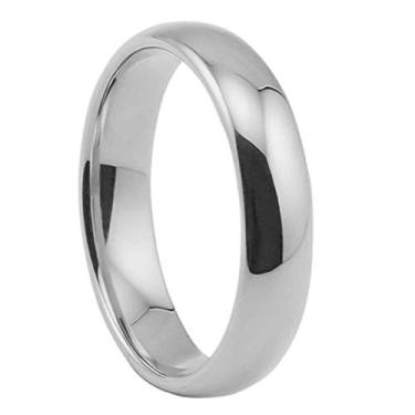 Imagem de heaven2017 Anéis, Moda Unissex Cúpula De Polimento De Aço Inoxidável Anel De Dedo Jóias De Casamento Mulheres Jóias Prata US 9