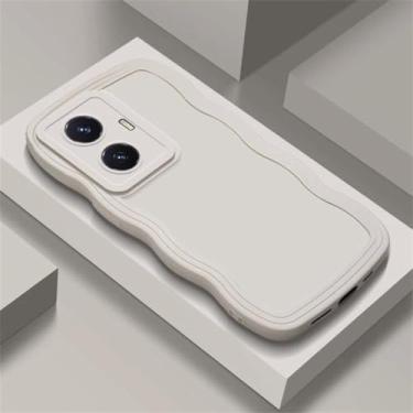 Imagem de Onda pára-choques caso de telefone para realme c55 c35 c33 c30 c25 c25s c12 c25y c21y c17 c15 c20 c11 2021 10 4g capa de silicone macio, branco, para 10 4g