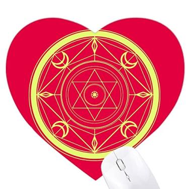 Imagem de Mouse pad Star Moon Diagonal Array Coração Tapete de Borracha para Escritório