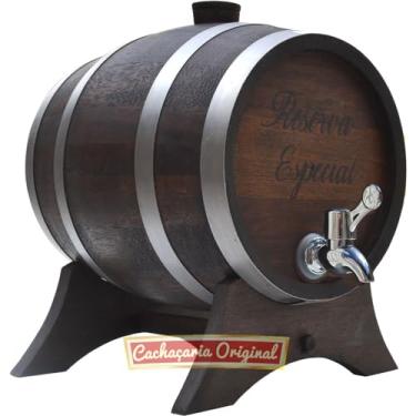 Imagem de Barril, Tonel, Corote de Carvalho 6 Litros com Torneira Luxo