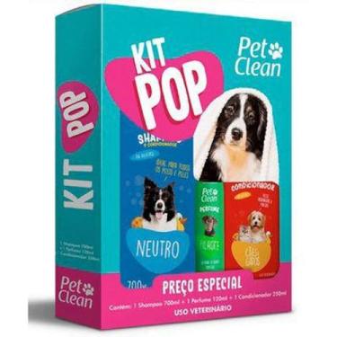 Imagem de Kit Pop Pet Clean Cães e Gatos Shampoo + Perfume + Condicionador