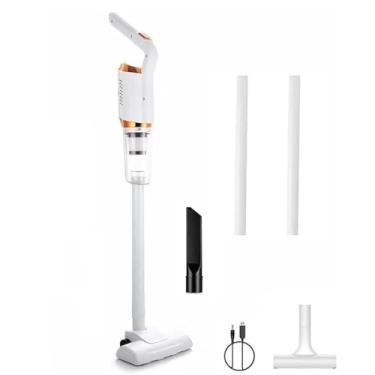 Imagem de Aspirador de Pó Vertical Portátil Multiuso Casa Automotivo Filtro Reutilizável 600ML Sem Fio 110/220V 3 Opções de Limpeza, Acompanha Mop Escovas e Extensor, Uso Interno & Externo Potente