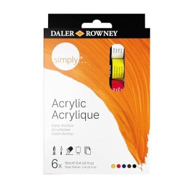 Imagem de DALER ROWNEY Simply, Acrílico em Tubo de 12ml, 6 Cores