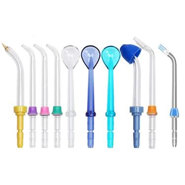 Imagem de 10 Pcs Replacement Tips Oral Irrigator Nozzle Set Compatible with Water Pick Water Flosser,Classic Tips Tongue Cleaner for WP-100 WP-450
