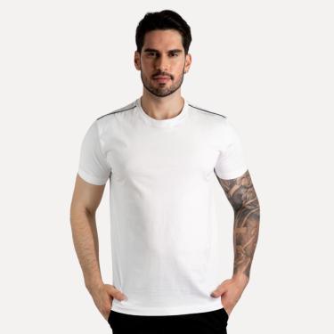 Imagem de Camiseta Calvin Klein Algodão Listras Branca