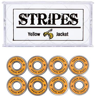 Imagem de Yellow Jacket rolamentos premium para skate, rolamentos Pro Longboard, 608, ABEC 9, laranja tropical (pacote com 8)