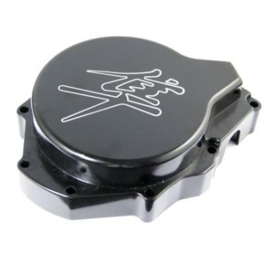 Imagem de Tampa do motor do estator preto esquerdo para Suzuki GSXR1300 99 00 01 02 03 04 05 06 07 1999-2007