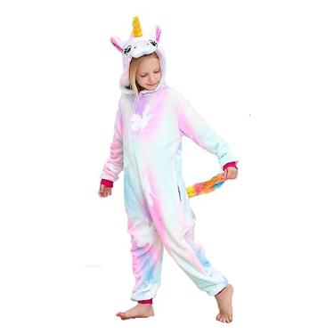 Imagem de Pijama infantil unissex de unicórnio para Halloween, Cavalo galáctico, 6 Anos