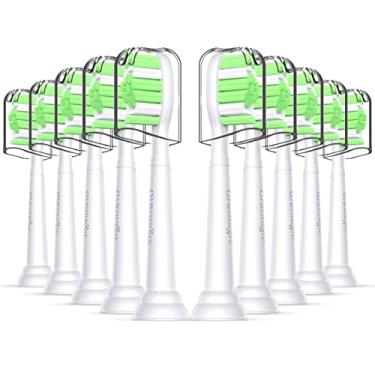 Imagem de Grasnugie Escova de Dentes de Reposição para Philips Sonicare DiamondClean FlexCare ProtectiveClean HealthyWhite 6100 5100 4100 1100 W2 W3 C1 C2 C3 G2 G3 HX6062 HX6064 Escova de Dentes Elétrica 10 Cabeças de Pincel