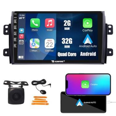 Imagem de Kunfine Car CarPlay Android Navegação Automática Rádio GPS Estéreo Câmera Reversa Tela IPS Touchscreen Tablet Pad Media Player para Suzuki Sx4 2006-2013, se Aplicável Quad Core 2G + 32G