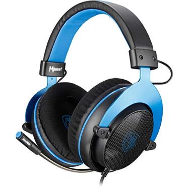 Imagem de Headset Sades Mpower Multifuncional Fone de Ouvido Gamer 50Mm Para Ps4 Vr Xbox One Nintendo Switch Celular Azul