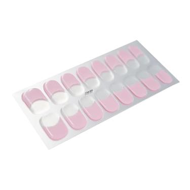 Imagem de Kokiya Tiras de esmalte em gel, adesivos para decoração de unhas, manicure, arte em unhas, salão de beleza (16 peças), tiras de esmalte em gel, ROSA