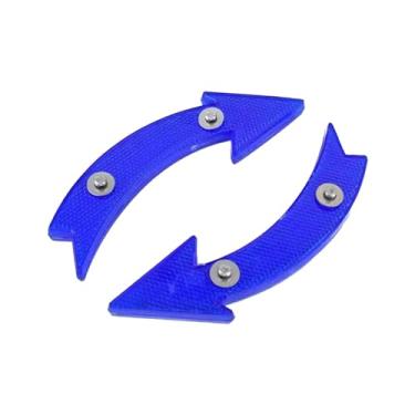 Imagem de UGPLM 2 refletores de roda de bicicleta refletores de raio de bicicleta reflexivos adultos refletores de aro de bicicleta portátil para mountain bike, Azul