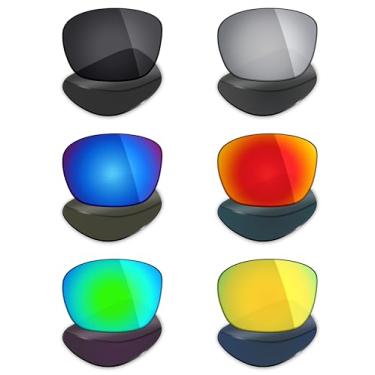 Imagem de Mryok 6 pares de lentes polarizadas de substituição para óculos de sol Oakley Enduro - preto furtivo/vermelho fogo/azul gelo/titânio prateado/verde esmeralda/ouro 24K