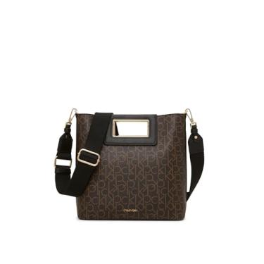 Imagem de Calvin Klein Bolsa tiracolo Eira North/South com bolsa removível, marrom/cáqui/preto, One Size