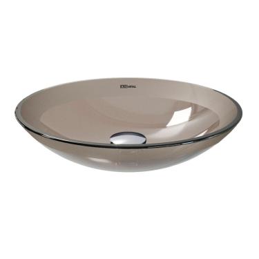 Imagem de Cuba de Apoio de Vidro Temperado 35cm 8mm Cristal Bronze