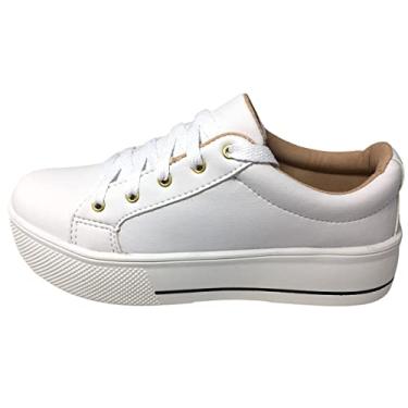 Imagem de Tênis Plataforma Solado Alto Mermaids Queen Lama Branco (38)