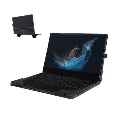 Imagem de VEVOOD Capa de laptop para Samsung Galaxy Book 2 360, Pro 360, Book 3 360, Chromebook 13 XE930QCA, Flex 13.3 NP930QCG - Capa removível de poliuretano (13,3 polegadas, cinza escuro)