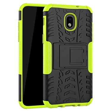 Imagem de Capa para Galaxy J7 Refine J7 V 2018, Galaxy J7 Top, J7 Crown, J7 Aero,J7 Aura, J7 Eon, J7 Star Case, Yiakeng Capa protetora à prova de choque com suporte para telefone para Samsung J737V, J737T, Verde