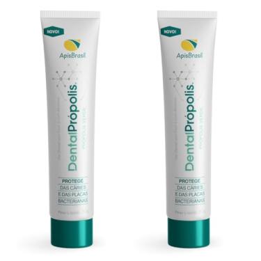 Imagem de Kit 2 Creme Dental de Própolis Verde Sem Flúor e Sem Abrasivos 80g Apis Brasil