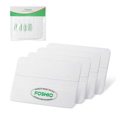 Imagem de Foshio, pacote com 4, ferramentas de aplicação de vinil de carro profissionais de 10 cm, espátula econômica para colorir janelas, decalques de vinil, fazer sinal, instalar filmes de vinil - raspador de plástico branco PP