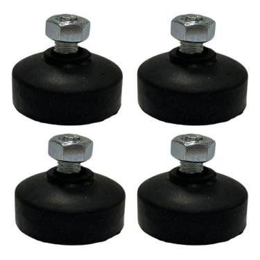 Imagem de 04 Pçs Amortecedor Pé Nivelador Sapata Borracha M08 - ITANOVA