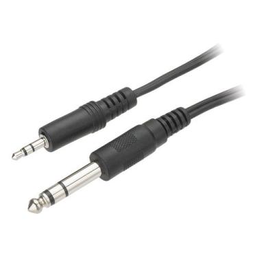 Imagem de Cabo P10 + P2 - Stereo -  2m Emborrachado - TEBERA, AUDIO E VIDEO