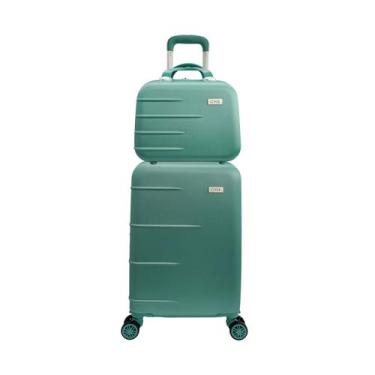 Imagem de Mala de Bordo com Frasqueira Viagem Expansiva Rígida com rodinha Dupla