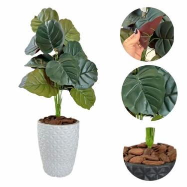 Imagem de Arranjo Artificial Caladium Alocacia com Vaso Polietileno - Flor Imp