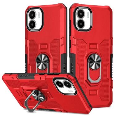 Imagem de Sidande Capa para Redmi A1, capa para Redmi A2 220733SI 220733SG, suporte de suporte resistente magnético embutido para carro, à prova de choque, capa protetora para celular para Xiaomi Redmi A1