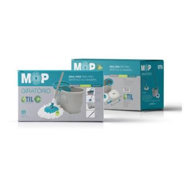 Imagem de Mop Giratório Util 1290 Cesto Plastico 4 Litros, Cinza