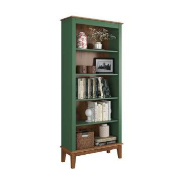 Imagem de Estante de Madeira Maciça 4 Prateleiras - Apaixone&Decore, Verde - Fun