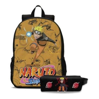 Imagem de Kit Mochila Escolar Com Estojo Infantil Naruto Volta Às Aula - Thuco G
