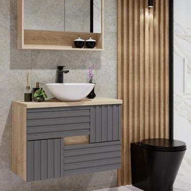 Imagem de Gabinete para Banheiro 80cm Bruna - Darabas Agardi