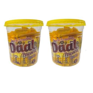 Imagem de Kit 2 Potes Paçoca Rolha Com 50 Unidades 750Gr Daal