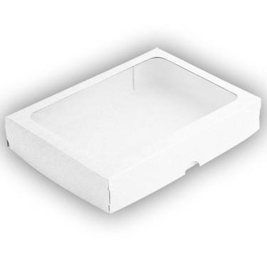 Imagem de Caixa com Visor S5 (16cm x 22cm x 4cm) Branca 10 unidades Assk Rizzo E