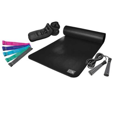 Imagem de Kit 5 Faixa Elastica Corda Tapete Peso Exercicio Academia - Members Ma