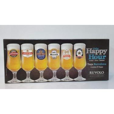 Imagem de Conjunto Taça Barcelona Happy Hour Cerveja Vidro 400 Ml - Ruvolo
