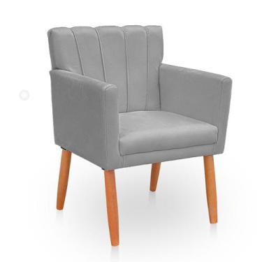 Imagem de Poltrona Cadeira para Sala Confortável e Reforçada Carol Suede - Belar