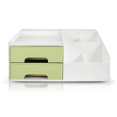 Imagem de Organizador Multiuso De 2 Gavetas De Mesa Jacki Design Verde